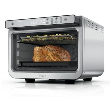 Imagem de Forno Elétrico de Bancada Digital 10 em 1 com Função Air Fryer, Aço Inoxidável, 110V 1800W, Ninja Prestige Smart XL DT501