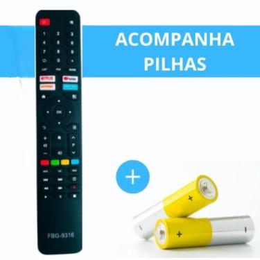 Imagem de Controle Remoto TV Compatível VIZZION TV SMART COM SISTEMA LINUX 4K FB