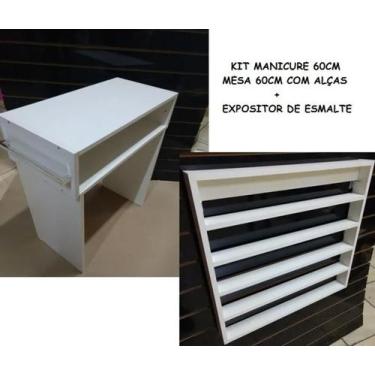 Imagem de Manicure Mesa 60 C/alças + Expositor De Esmaltes - Stoks Balcões