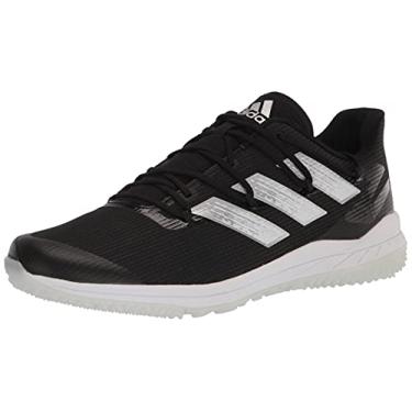 Imagem de adidas Tênis de beisebol masculino Adizero Afterburner 8 Turf, Preto/prata metálico/branco, 12.5