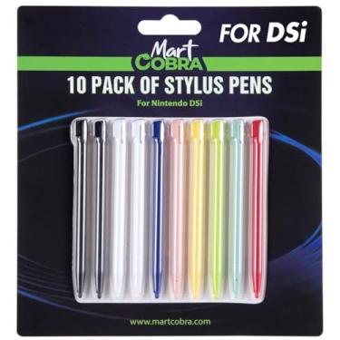 Imagem de Mart Cobra Nintendo DSi Stylus Pacote com 10 canetas de reposição DSi Stylus – 10 acessórios coloridos Nintendo DSi Stylist Pencil – DSi Stylus para jogos originais Nintendo DSi