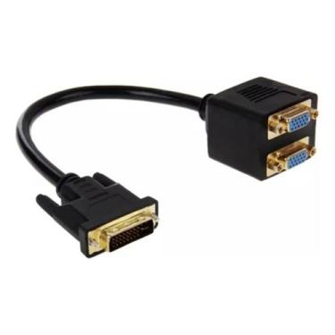 Imagem de Cabo Dvi Para Vga Splitter 2 Saídas Monitores Pc Notebook - Sem marca