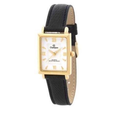 Imagem de Relógio Champion Feminino de Pulseira de Couro / Dourado