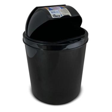 Imagem de Lixeira para Pia Plástico Com Tampa Retrátil 3 Litros Versátil - Viel 