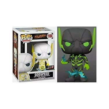 Imagem de Funko Pop! Boneco exclusivo GITD The Flash Godspeed que brilha no escuro
