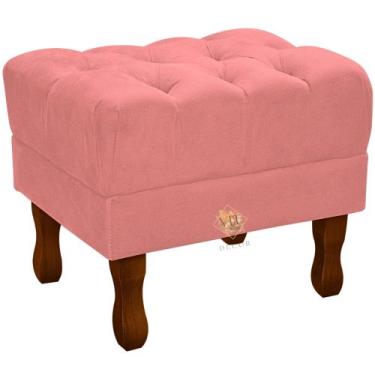 Imagem de Puff Retrô Capitonê Reforçado Louis Xv Banqueta para sala quarto close