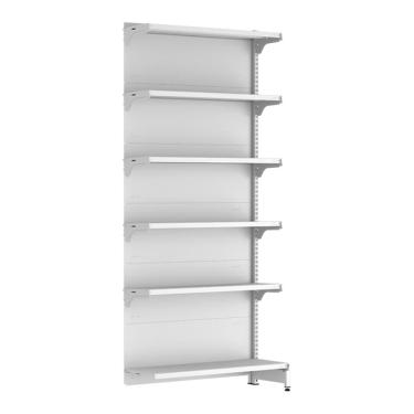 Imagem de Gondola Fit 40 Continuaçao Parede 202X90x30cm Sem Porta Etiqueta Branco - Amapa