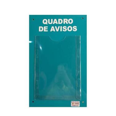 Imagem de Quadro De Aviso e Gestão 1 Display A4 ACM Verde Turquesa - DC Express