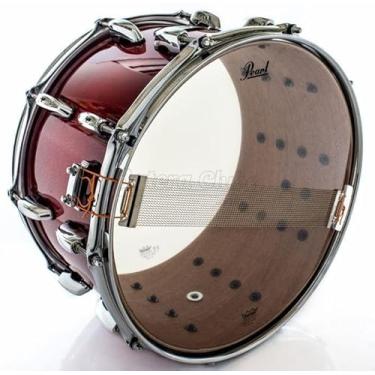 Imagem de Caixa Pearl Session Studio Select Antique Crimson Burst 14x8 Casco Fino Híbrido em Mogno e Birch