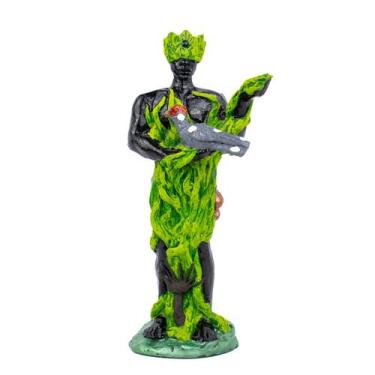 Imagem de Escultura Orixa Ossaim Verde 15 cm em Resina - Lua Mística - 100% Orig