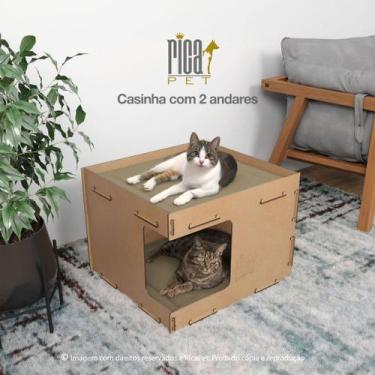 Imagem de Casinha Para gato e cachorro pet caminha 2 andares luxo premium maddei