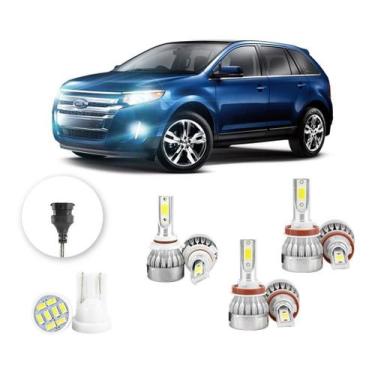 Imagem de Lampadas Led Ford Edge 2011 A 2016 Hb3 H11 H8 20000lm - V10, Branco