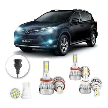 Imagem de Lampadas Led Toyota Rav 4 2013 A 2015 H16 H11 Hb3 20000lm - V10, Branc