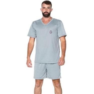 Imagem de Pijama Vekyo Gola V Liso Masculino-Masculino