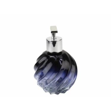 Imagem de Kit Vidros Lavabo Degrade Azul 250ml Porta Saboneteira Luxo Difusor - 