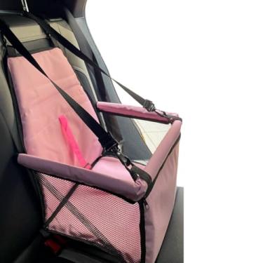 Imagem de 2x Cadeirinha Pet de Carro para Cachorro Pequeno Assento Seguro (Rosa, Médio)