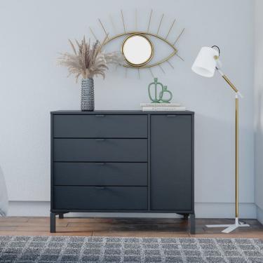 Imagem de Cômoda Falkk Queens 4 Gavetas e 1 Porta