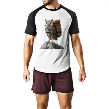 Imagem de Camiseta Raglan Coruja aventureira - Alearts, P