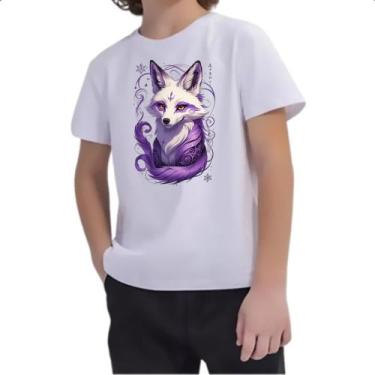 Imagem de Camiseta Infantil Raposa Kitsune Tatoo Arte - Alearts, 8