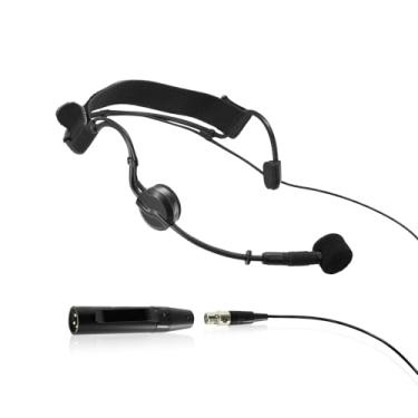 Imagem de Y YO-TRONICS Microfone condensador profissional com mini plugue XLR TA3F de 3 pinos, boom de pescoço de ganso flexível, para-brisas com cancelamento de ruído, cabo de 2 m para falar, cantar e