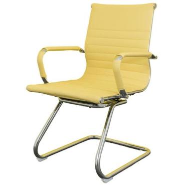 Imagem de Cadeira Diretor Fixa Charles Eames Cromada Bege - B.Hoff Mobile