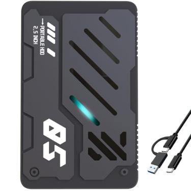 Imagem de Tianken Disco rígido externo portátil ultrafino USB 3.1 tipo C, armazenamento para PC, laptop, Mac, Xbox One, PS4, PS5 (500 GB)