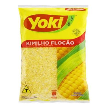 Imagem de Kit c/ 3 Farinha de milho flocada Kimilho Flocao 500g Yoki