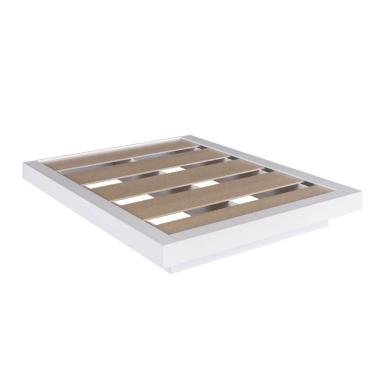 Imagem de Cama Casal Queen Suspensa Branca MDP 162x202x25,5cm Zurique Art In Móveis