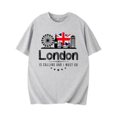Imagem de Camisa com Mapa de Londres - Presente para Amantes de Viagens, BR-G4, 