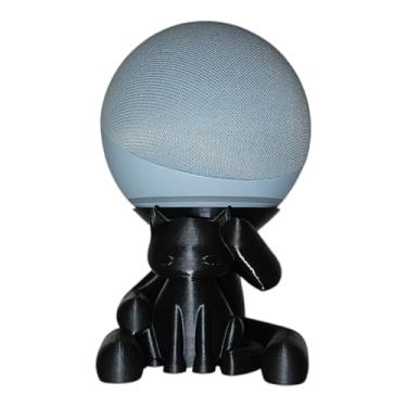 Imagem de Suporte Para Echo Dot Alexa 4 e 5 Geração - Tema Gato Gatinho 2 - PRETO