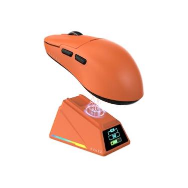 Imagem de DAIDAI AJAZZ AJ159 APEX Mouse sem fio para jogos 2,4 G com fio BT|estação de carregamento de tela magnética RGB, leve, rastreamento óptico de 42K, bateria de 400 mAh, sensor PAW3950APEX.