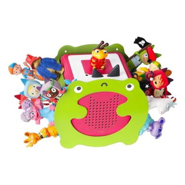 Imagem de SAELICH Linda prateleira de sapo, criativa totalmente de metal para Tonie, comporta 25-35 bonecos de Tonie + caixas, prateleira de armazenamento de parede Toniebox para crianças e crianças, com