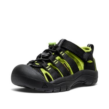 Imagem de Sandália infantil unissex KEEN Newport H2, Black/Lime Green, 6 Big Kid