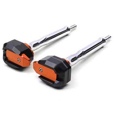 Imagem de Acc-Creativity Motocicleta CNC Alumínio Motor Crash Guard Case Frame Sliders Protector Proteção contra quedas Compatível com Kawasaki ZZR1400 ZX14R GTR1400 (Laranja)