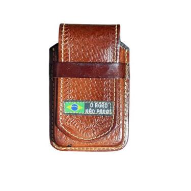 Imagem de Capinha capa de celular estampada couro legitimo estilo country - west