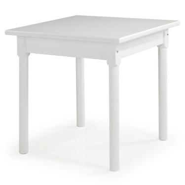 Imagem de Mesa Quadrada 4 Lugares Em Madeira Maciça Mv Outlet Branco