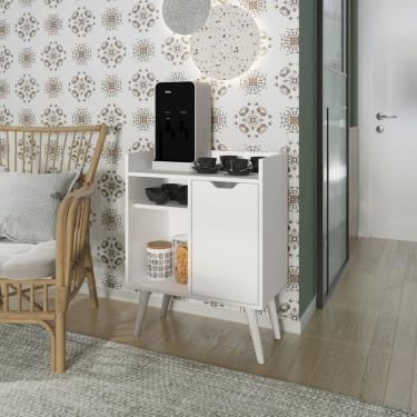 Imagem de Aparador Balcão Mesa Para Café/Bar Multifuncional Branco