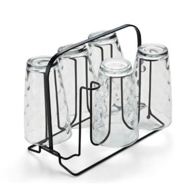 Imagem de Suporte E Escorredor Para 6 Copos Piatina Black Arthi