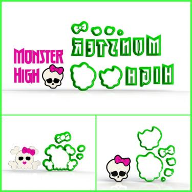 Imagem de Cortador Kit Monster High 3 Modelos Modulares Tamanho 6 Cm