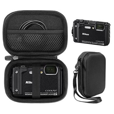 Imagem de CaseSack Capa Para Nikon Coolpix W300, Câmera Aw130 À Prova D'Água, Bolso De Rede Cartões Sd, Cabo Carregamento