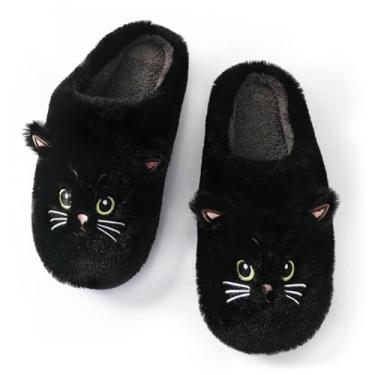 Imagem de Menore Pantufas De Gato Felpudas Para Mulheres, Chinelos Macios E Quentes Animais Domésticos, Leves Marshmallow Uso Interno Inverno