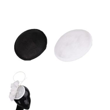 Imagem de ArrErr Pacote Com 2 Chapéus Fascinadores Base De 5" Tecido Redondo E Respirável, Forro Para Fazer Fascinadores, Modelador Festa Do Chá Sinamay Pillbox, Anos 20 50, Coquetel, Faça Você Mesmo, Acessór