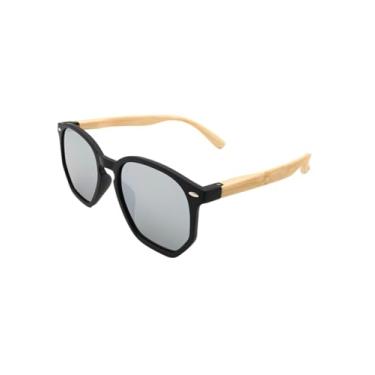 Imagem de Óculos de Sol Hexagonal Vintage em Acetato Italiano Premium Retro Lentes UV400 Feminino Masculino - Cacife Brand (Prata Espelhado)