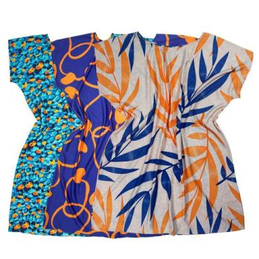 Imagem de Kit 3 Vestido Plus Size Feminino Curto Casual Verão - Empório da Roupa