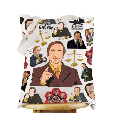 Imagem de WZMPA Jimmy & Kim Lawyer Sacola de presente para fãs de Mike & Howard filme advogado compras sacola de mercearia presente inspirado em Nacho & Gus (It's All Good Man TG)