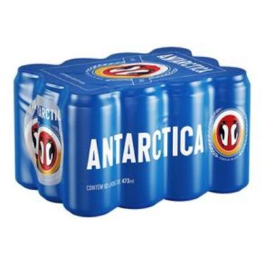 Imagem de Cerveja Antártica Lata 473ml Pack Com 12unidades