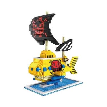 Imagem de Blocos De Construção De Navio Pirata Infantil, Quebra-cabeça De Partíc
