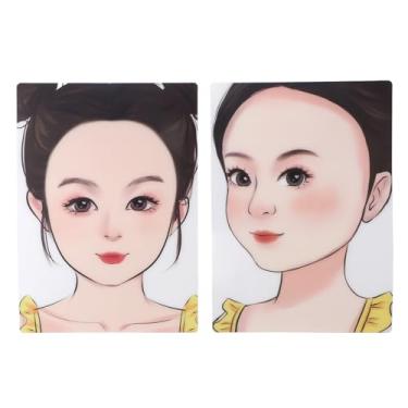 Imagem de SLUFFS Pintura de rosto infantil quadros de treinos reutilizáveis ​​Ferramenta de maquiagem de modelo para iniciantes garotas garotas
