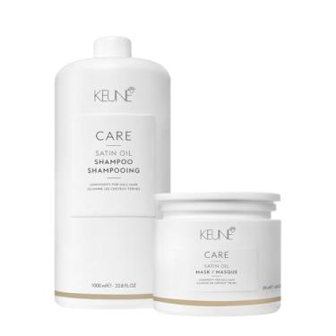 Imagem de Kit Keune Care Satin Oil Shampoo Litro e Máscara (2 produtos)