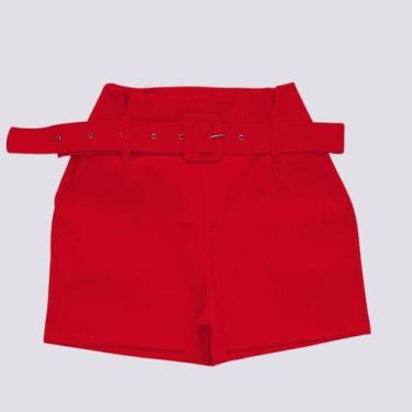 Imagem de Short Plus Size Feminino Liso Cintura Alta Bolso Lateral 0180 - Belluc